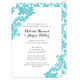 Aqua Damask Invitations Image 4 of 12